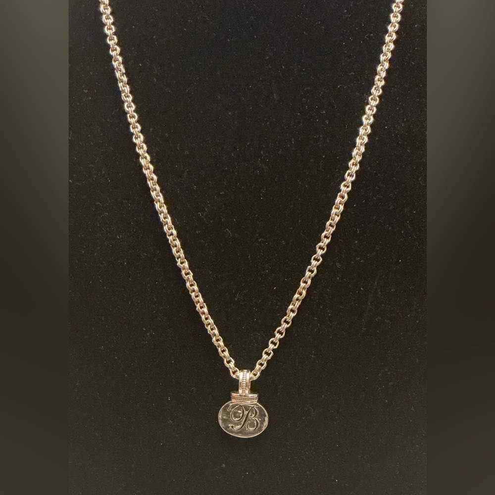 Brighton Initial charm with unbranded chain
